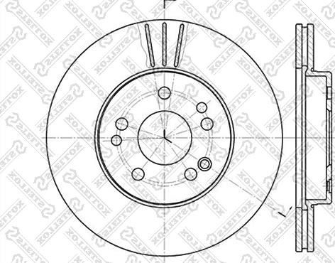 Stellox 6020-3308V-SX - Тормозной диск unicars.by