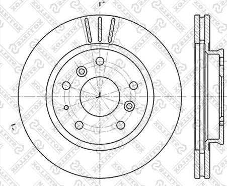 Stellox 6020-3220V-SX - Тормозной диск unicars.by