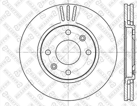 Stellox 6020-3719V-SX - Тормозной диск unicars.by