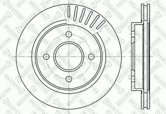 Stellox 6020-2535V-SX - Тормозной диск unicars.by