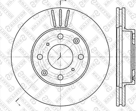 Stellox 6020-2615V-SX - Тормозной диск unicars.by