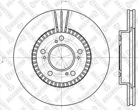 Stellox 6020-2622V-SX - Тормозной диск unicars.by