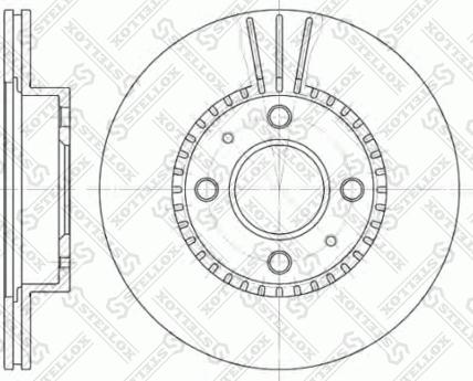 Stellox 6020-2245V-SX - Тормозной диск unicars.by