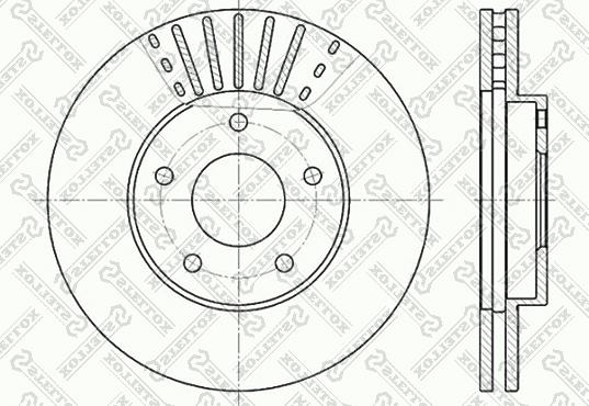 Stellox 6020-2256V-SX - Тормозной диск unicars.by