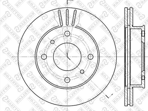 Stellox 6020-2230V-SX - Тормозной диск unicars.by