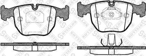 Stellox 607 000BL-SX - Тормозные колодки, дисковые, комплект unicars.by