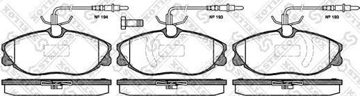 Stellox 615 014B-SX - Тормозные колодки, дисковые, комплект unicars.by