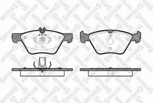 Stellox 612 000BL-SX - Тормозные колодки, дисковые, комплект unicars.by