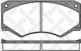 Stellox 058 000B-SX - Тормозные колодки, дисковые, комплект unicars.by