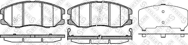 Stellox 001 094B-SX - Тормозные колодки, дисковые, комплект unicars.by