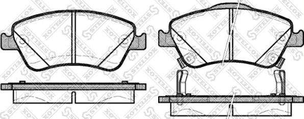 Stellox 001 084B-SX - Тормозные колодки, дисковые, комплект unicars.by