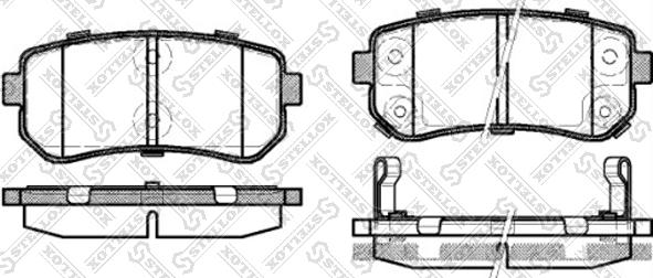 Stellox 001 087L-SX - Тормозные колодки, дисковые, комплект unicars.by