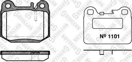 Stellox 025 040B-SX - Тормозные колодки, дисковые, комплект unicars.by