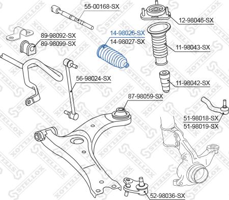 Stellox 14-98026-SX - Пыльник, рулевое управление unicars.by