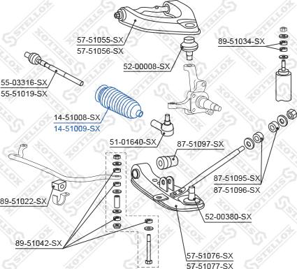 Stellox 14-51009-SX - Пыльник, рулевое управление unicars.by