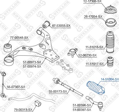 Stellox 14-51004-SX - Пыльник, рулевое управление unicars.by