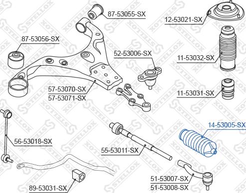 Stellox 14-53005-SX - Пыльник, рулевое управление unicars.by