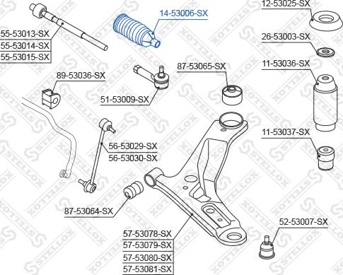 Stellox 14-53006-SX - Пыльник, рулевое управление unicars.by