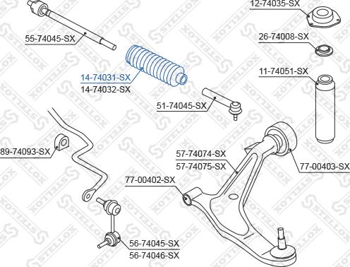 Stellox 14-74031-SX - Пыльник, рулевое управление unicars.by