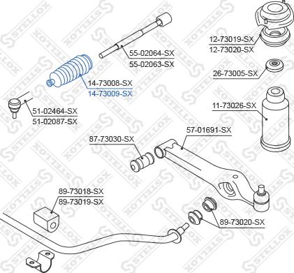 Stellox 14-73009-SX - Пыльник, рулевое управление unicars.by