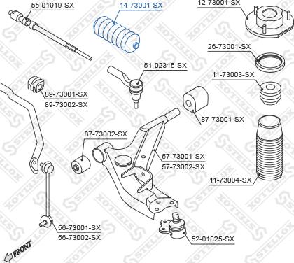 Stellox 14-73001-SX - Пыльник, рулевое управление unicars.by