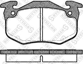 Stellox 155 080B-SX - Тормозные колодки, дисковые, комплект unicars.by