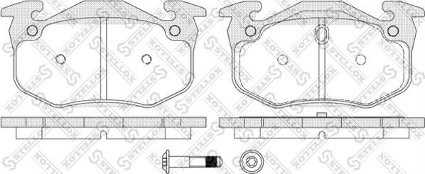 Stellox 155 070B-SX - Тормозные колодки, дисковые, комплект unicars.by