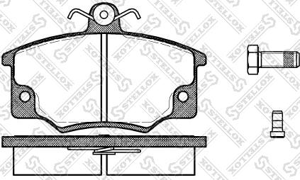 Stellox 157 014-SX - Тормозные колодки, дисковые, комплект unicars.by