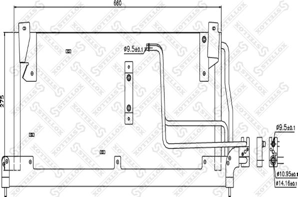 Stellox 10-45487-SX - Конденсатор кондиционера unicars.by