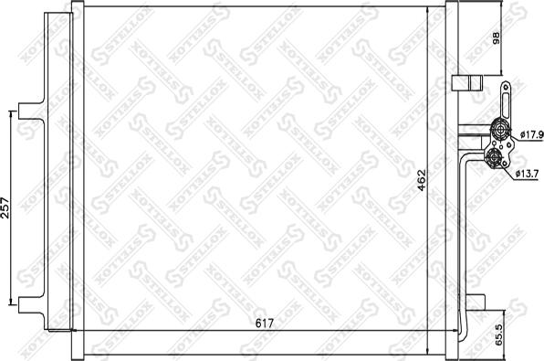 Stellox 10-45562-SX - Конденсатор кондиционера unicars.by