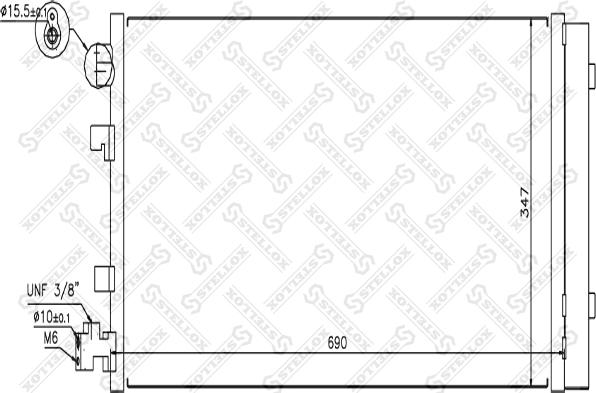 Stellox 10-45673-SX - Конденсатор кондиционера unicars.by