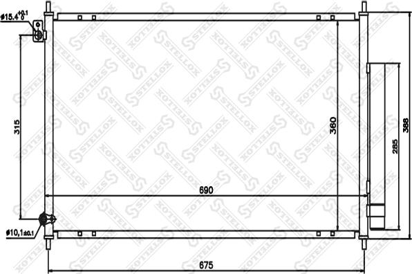 Stellox 10-45061-SX - Конденсатор кондиционера unicars.by