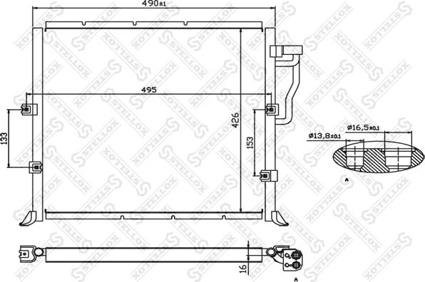 Stellox 10-45004-SX - Конденсатор кондиционера unicars.by