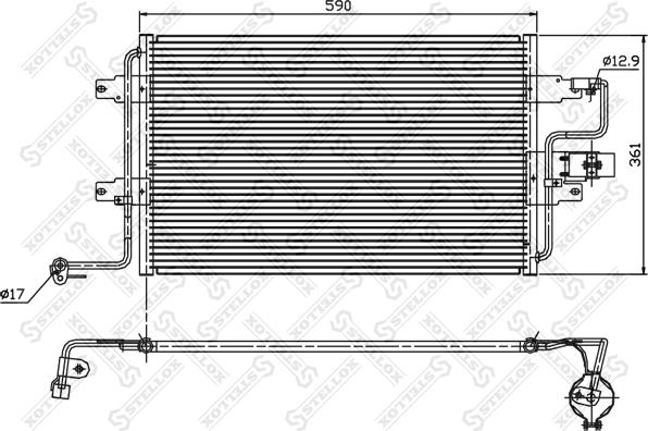 Stellox 10-45011-SX - Конденсатор кондиционера unicars.by