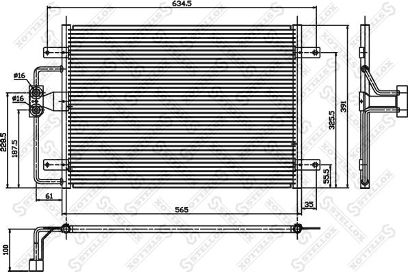 Stellox 10-45012-SX - Конденсатор кондиционера unicars.by