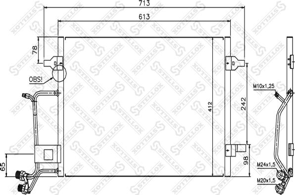 Stellox 10-45024-SX - Конденсатор кондиционера unicars.by