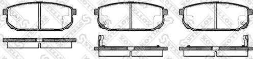 Stellox 1053 002B-SX - Тормозные колодки, дисковые, комплект unicars.by