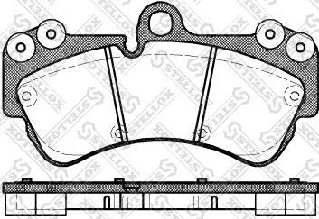 Stellox 1005 000B-SX - Тормозные колодки, дисковые, комплект unicars.by