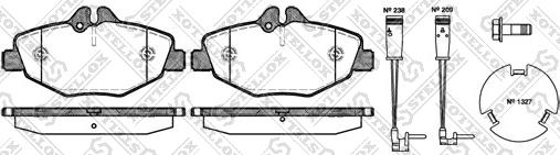 Stellox 1001 002L-SX - Тормозные колодки, дисковые, комплект unicars.by