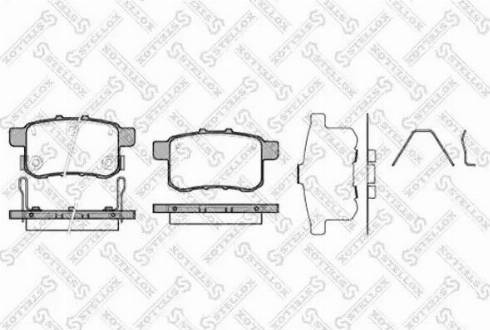 Stellox 1002 000L-SX - Тормозные колодки, дисковые, комплект unicars.by