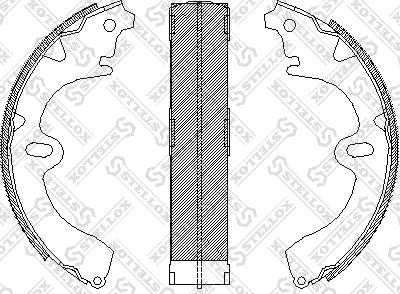 Stellox 108 100-SX - Комплект тормозных колодок, барабанные unicars.by