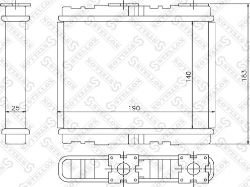 Stellox 10-35094-SX - Теплообменник, отопление салона unicars.by