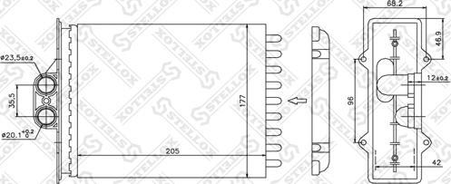 Stellox 10-35056-SX - Теплообменник, отопление салона unicars.by