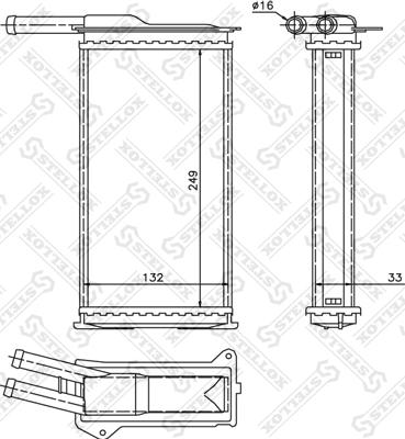 Stellox 10-35009-SX - Теплообменник, отопление салона unicars.by