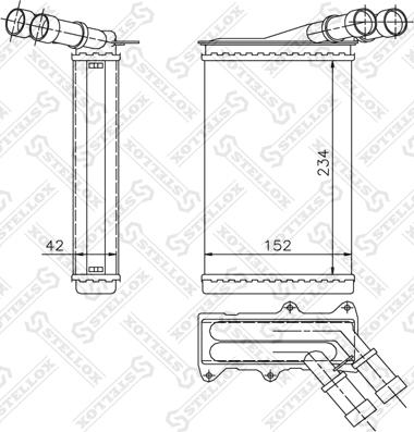 Stellox 10-35005-SX - Теплообменник, отопление салона unicars.by