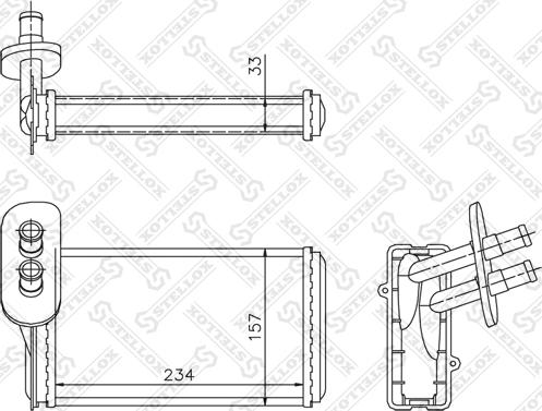 Stellox 10-35019-SX - Теплообменник, отопление салона unicars.by