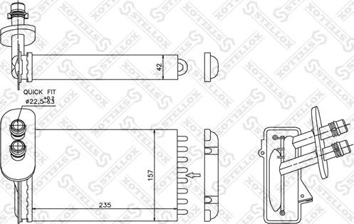 Stellox 10-35017-SX - Теплообменник, отопление салона unicars.by