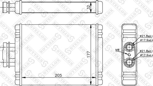 Stellox 10-35114-SX - Теплообменник, отопление салона unicars.by