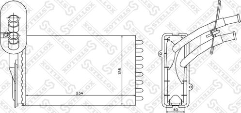 Stellox 10-35116-SX - Теплообменник, отопление салона unicars.by