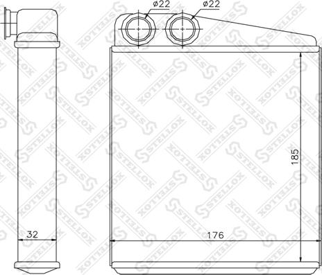 Stellox 10-35117-SX - Теплообменник, отопление салона unicars.by